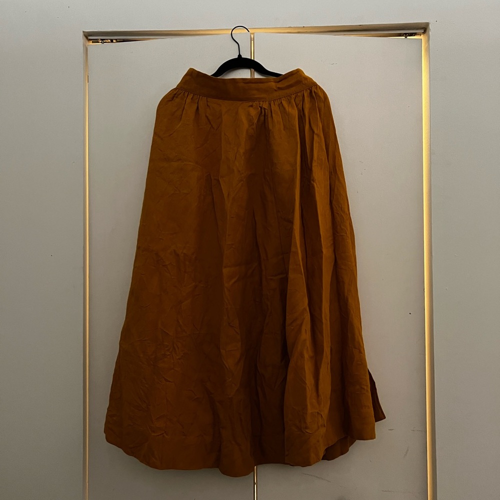 Sezane Editions Sophie Skirt - Ochre